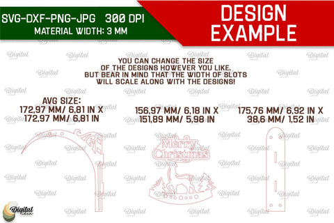 Christmas Hanging Decors Laser Cut Bundle. Xmas Decor SVG SVG Evgenyia Guschina 