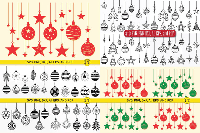 Christmas Hanging Ornaments SVG Bundle SVG MD JOYNAL ABDIN 