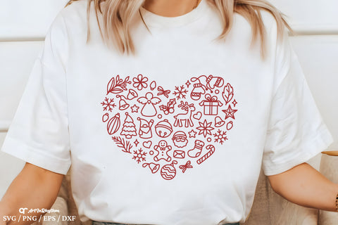 Christmas Heart Svg, Christmas Svg, Christmas Shirt Svg, Holiday Svg SVG Artinrhythm shop 
