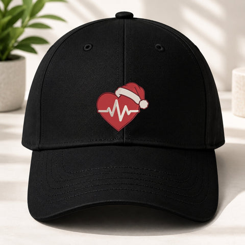 Christmas Heartbeat Embroidery Design – Santa Hat Heart EKG Machine Embroidery File, Nurse Christmas Medical Design Embroidery/Applique DESIGNS PatternFeed8 