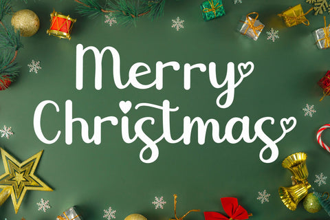 Christmas Heartscript Font AEN Creative Store 