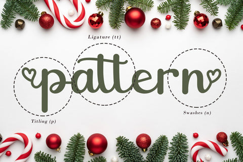 Christmas Heartscript Font AEN Creative Store 