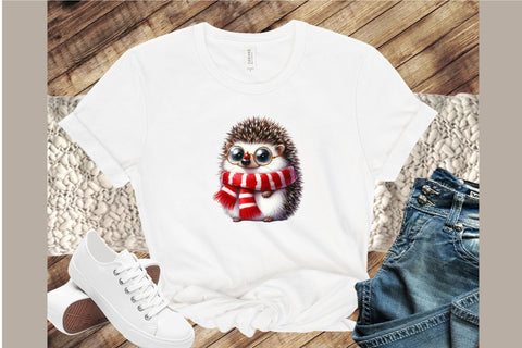 Christmas Hedgehog Sublimation Clipart Sublimation designartist 