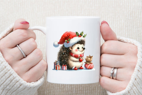 Christmas Hedgehog Sublimation Clipart Sublimation designartist 