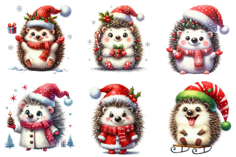 Christmas Hedgehog Sublimation Clipart Sublimation designartist 