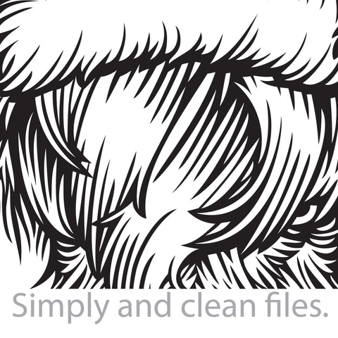 Christmas Highland Cow Head with Santa Hat. Scottish Cattle. SVG TribaliumArtSF 