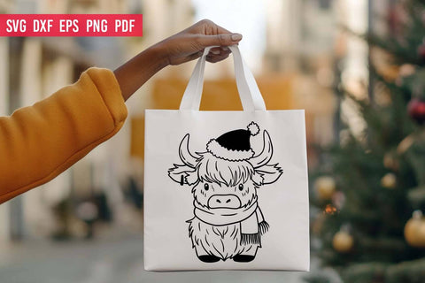 Christmas Highland Cow SVG | Christmas SVG file SVG Irina Ostapenko 