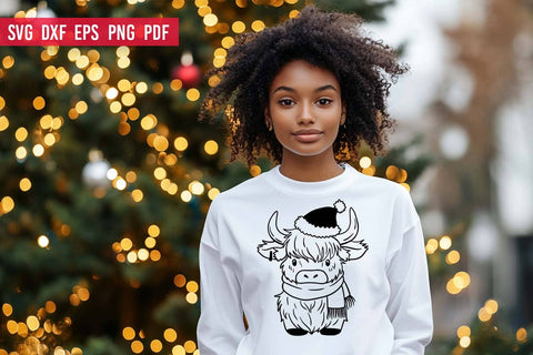 Christmas Highland Cow SVG | Christmas SVG file SVG Irina Ostapenko 