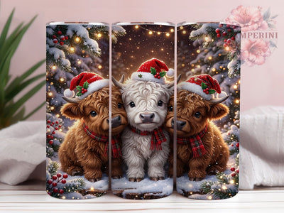 Christmas Highland Cows 20oz Tumbler, Highland Cows Xmas, Christmas Highland, Highland Cow Tumbler, Christmas Cow Wrap, 20oz Tumbler Wrap, Christmas Tumbler, Highland Cows PNG Sublimation Li Zamperini 