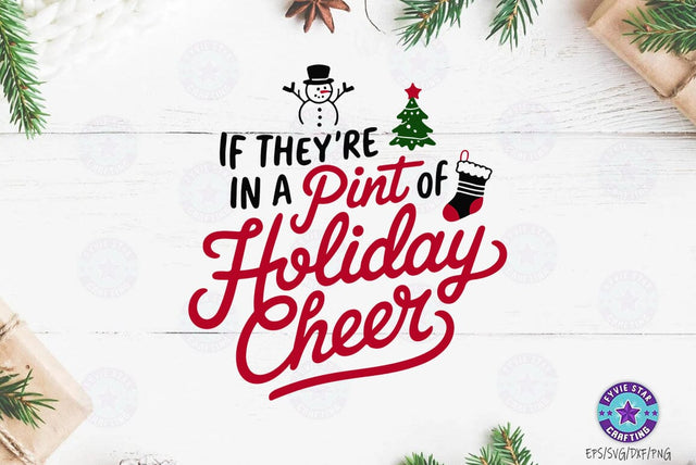 Christmas holiday cheer SVG , Christmas Quote T shirt Design, Christmas Illustration SVG FiveStarCrafting 