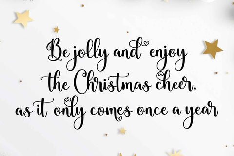 Christmas Holiday Font Mozarella 