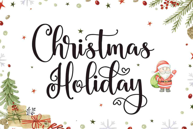 Christmas Holiday Font Mozarella 