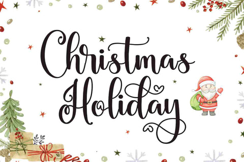 Christmas Holiday Font Mozarella 