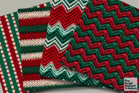 Christmas Holiday Knit Fabric Texture Sublimation Digital Pattern Fine Purple Elephant Creations 