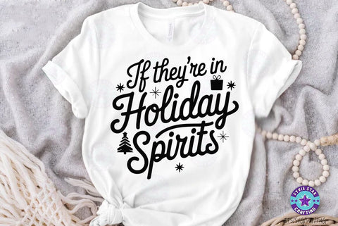 Christmas holiday spirits SVG , Christmas Quote T shirt Design, Christmas Illustration SVG FiveStarCrafting 