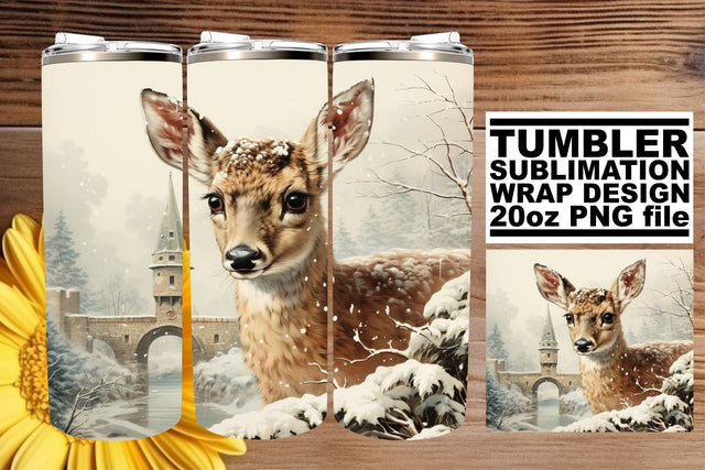 Christmas Holiday Wrap - Watercolor Retro Tumbler 20oz Sublimation afrosvg 