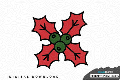 Christmas holly sublimation png design Sublimation Regulrcrative 