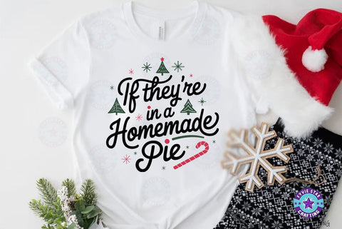 Christmas homemade pie , Christmas Quote T shirt Design, Christmas Illustration SVG FiveStarCrafting 