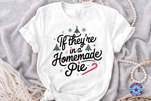 Christmas homemade pie , Christmas Quote T shirt Design, Christmas Illustration SVG FiveStarCrafting 