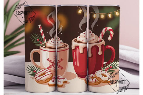 Christmas Hot Chocolate 20oz Tumbler Sublimation sassyprint 