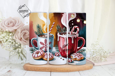 Christmas Hot Chocolate 20oz Tumbler Sublimation sassyprint 
