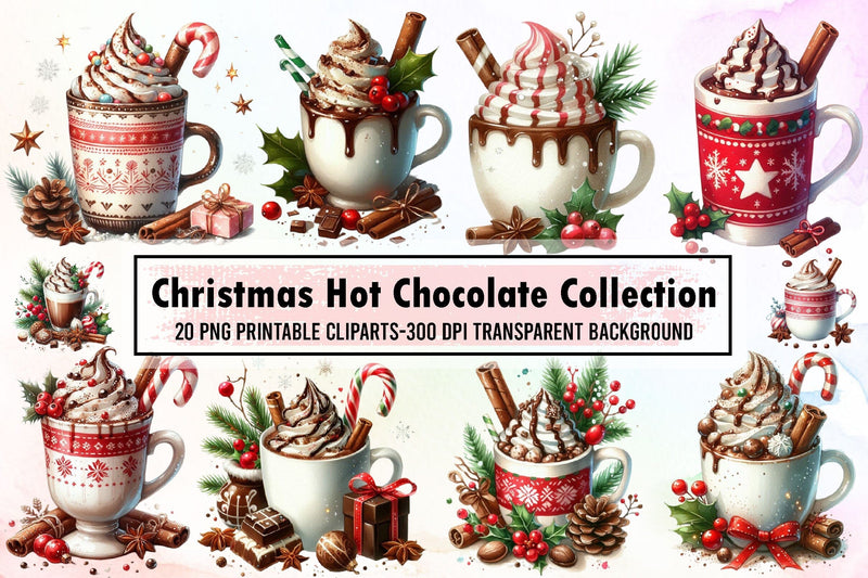 Christmas Hot Chocolate Collection Sublimation designartist 