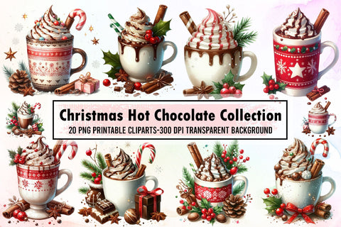 Christmas Hot Chocolate Collection Sublimation designartist 