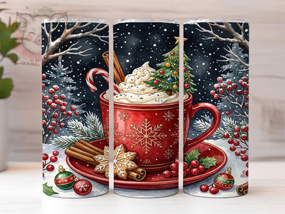 Christmas Hot Cocoa 20oz Tumbler, Christmas Hot Cocoa, Hot Cocoa Tumbler, Christmas Cocoa, Cocoa Tumbler Wrap, 20oz Tumbler Wrap, Hot Cocoa PNG, Christmas Cocoa PNG Sublimation Lara' s Designs 