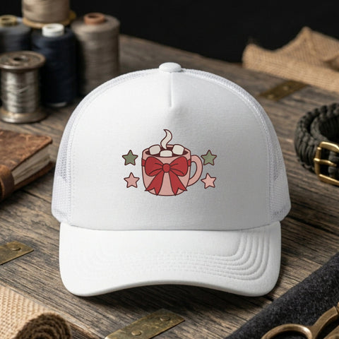 Christmas Hot Cocoa Mug Embroidery Design – Cozy Marshmallow Cup Red Bow Machine Embroidery File Embroidery/Applique DESIGNS PatternFeed8 