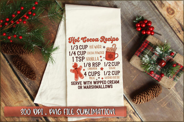 Christmas Hot Cocoa Recipe Sublimation SVG Shetara Begum 