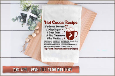 Christmas Hot Cocoa Recipe Sublimation SVG Shetara Begum 