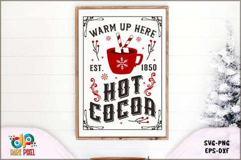 Christmas Hot Cocoa Sign SVG Bundle SVG Shetara Begum 