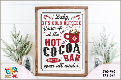 Christmas Hot Cocoa Sign SVG Bundle SVG Shetara Begum 