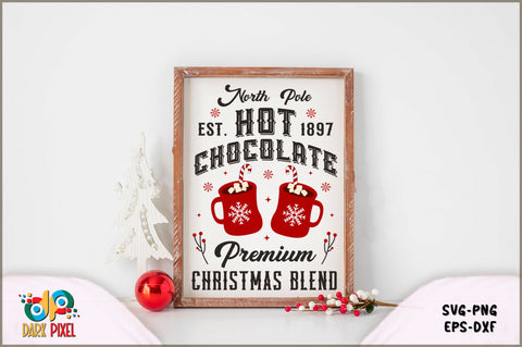 Christmas Hot Cocoa Sign SVG Bundle SVG Shetara Begum 