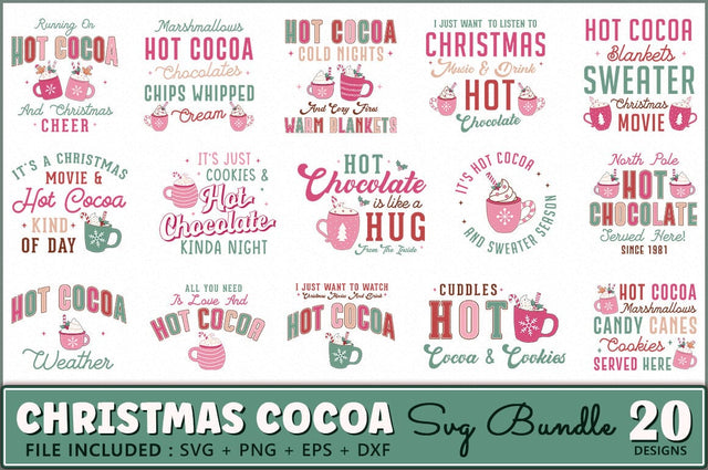 Christmas Hot Cocoa SVG Bundle SVG Shetara Begum 