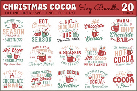 Christmas Hot Cocoa SVG Bundle SVG Shetara Begum 