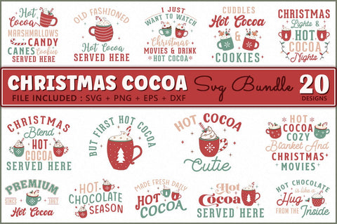 Christmas Hot Cocoa SVG Bundle SVG Shetara Begum 
