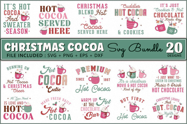 Christmas Hot Cocoa SVG Bundle SVG Shetara Begum 