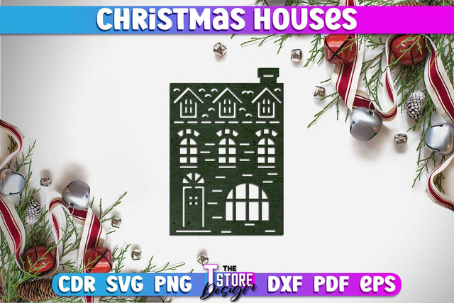 Christmas House | 3D Christmas Ornament | Christmas Gift Idea | CNC File SVG The T Store Design 