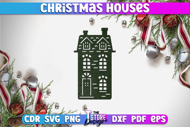 Christmas House | 3D Christmas Ornament | Christmas Gift Idea | CNC File SVG The T Store Design 