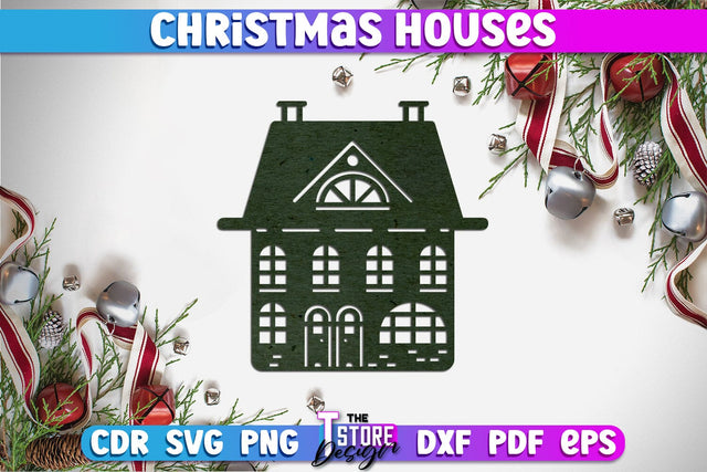 Christmas House | 3D Christmas Ornament | Christmas Gift Idea | CNC File SVG The T Store Design 