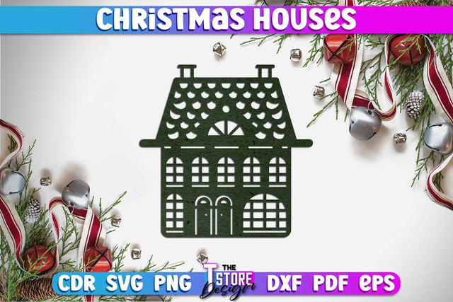 Christmas House | 3D Christmas Ornament | Christmas Gift Idea | CNC File SVG The T Store Design 