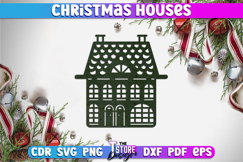 Christmas House | 3D Christmas Ornament | Christmas Gift Idea | CNC File SVG The T Store Design 