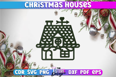 Christmas House | 3D Christmas Ornament | Christmas Gift Idea | CNC File SVG The T Store Design 