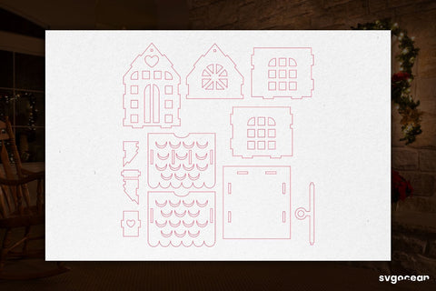 Christmas House Candle Holder SVG SVG SvgOcean 