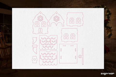 Christmas House Candle Holder SVG SVG SvgOcean 