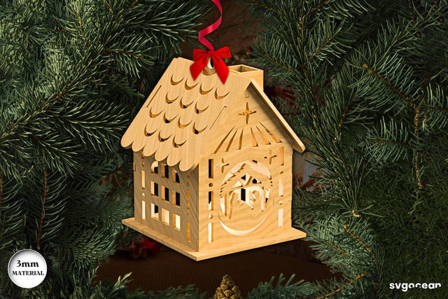 Christmas House Candle Holder SVG SVG SvgOcean 