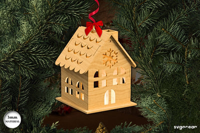 Christmas House Candle Holder SVG SVG SvgOcean 