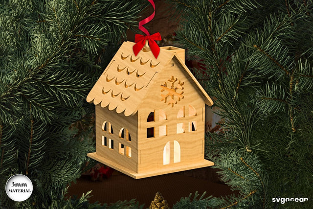 Christmas House Candle Holder SVG SVG SvgOcean 