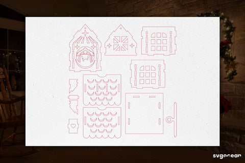 Christmas House Candle Holder SVG SVG SvgOcean 